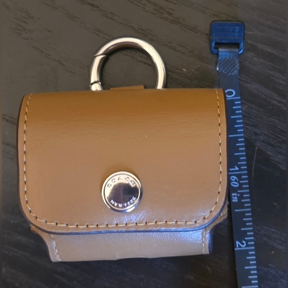 Coach Tan Leather Earbud Case - Picture 6 of 10